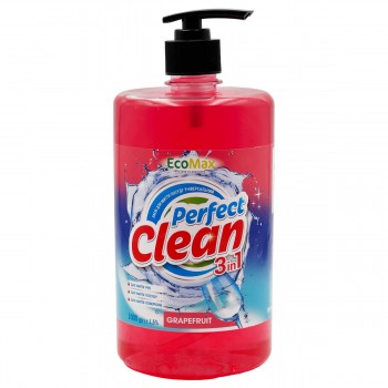 Gel pentru spălat vase EcoMax Perfect Clean 3 în 1 Grapefruit , 1 L, universal, cu dozator