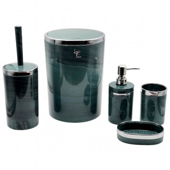 Set accesorii baie ISRA, 5 obiecte, verde IMR-20MER YESIL