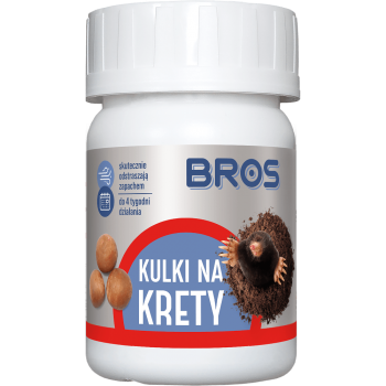 Средство от кротов BROS, ароматизированные шарики-репеллент для сада и газона, 90 г, действие до 4 недель B2045