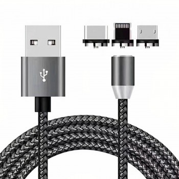 Кабель USB 2.4 А Tehelectro-SV Type-c, Micro, Lightning 1 метр