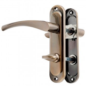 Mâner de ușă cu șild Imperial Bravo 62BK AB 62 mm, finisaj bronz antic