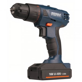 Аккумуляторная дрель-шуруповерт Ferm CDM1134, 16В, 1.5 Ач, синий