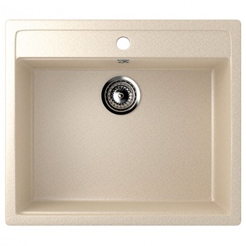 Chiuvetă pentru bucătărie Ulgran U-104 încastrată 560x495x175 mm, din marmură artificială, bej (U-104-328)