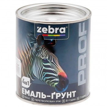 Grund-email Zebra PROF 4 în 1, vișiniu lucios, 0,8 kg