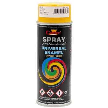 Эмаль аэрозольная Champion Color UNIVERSAL ENAMEL желтый глянцевый, RAL 1018, 400 мл