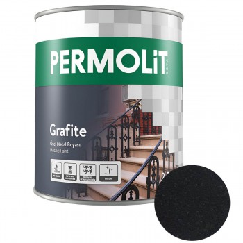 Vopsea anticorozivă pentru metal PERMOLIT GRAFITE 3 în 1, cu efect metalic, 2,5 l, neagră 1770