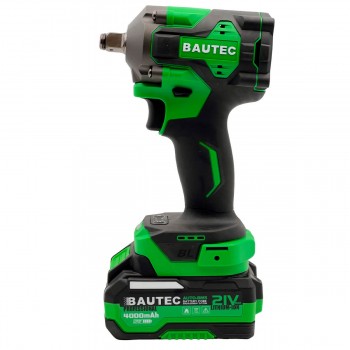 Гайковерт ударный аккумуляторный BAUTEC RB-806, 21 В, 500 Нм, бесщеточный, Li-ion, 1/2"