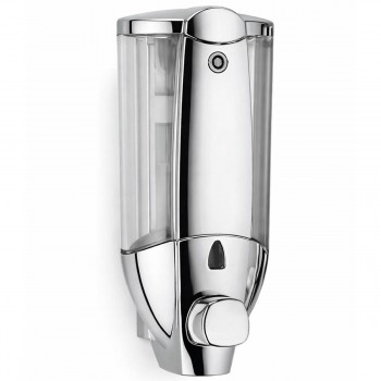 dozator-zhidkogo-myla-nastennyjj-khrom-350-ml-plastikovyjj-prozrachnyjj-rezervuar-d03-zyb01