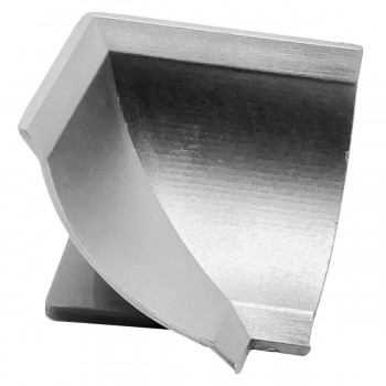 Colțar intern pentru plintă de bucătărie, din plastic, crom, 30x30 mm