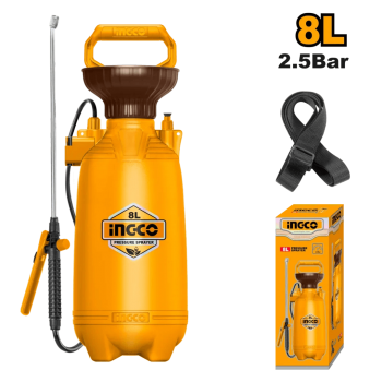 Опрыскиватель ручной помповый INGCO HSPP30802, 8 л, 2,5 бар