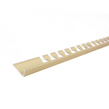 Profil flexibil pentru gresie LF10 Dekora (Din aluminiu; 10 mm, 2,5 m) Gold Matt
