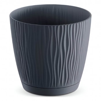 Горшок для цветов Prosperplast Sandy P DSY150P-S433, 15x14 см, 1,6 л, антрацит