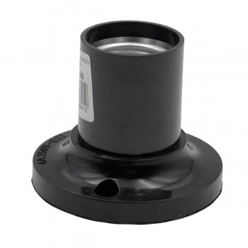 Bază pentru bec KASAN E27, din carbolit, drept, negru