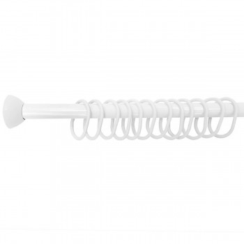 Bară de duș dreaptă Dogus Plastik DG013, albă, lungime reglabilă 110-200 cm