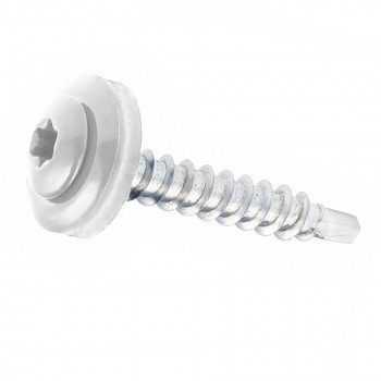 Șurub pentru acoperiș TX20 Wkret-met 4.8x35 mm pentru metal, alb aprins (Art. 042718)