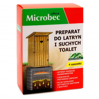 Препарат Bros Microbec Ultra для септиков, дворовых туалетов и канализации 4х30 г