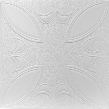 Panou pentru tavan din PVC decorativ tip 35, alb, 50x50 cm, 1,9 mm, pachet 2 m2