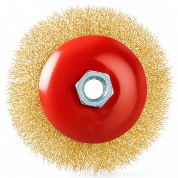Perie disc din sârmă ondulată HAMMER d.100 mm, M14, pentru polizor unghiular 02400-200100