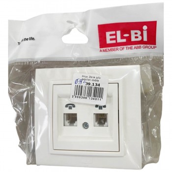 Розетка телефонная Elbi Zena белая 500-010200-222