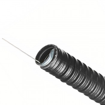 Tub metalic cu înveliș din PVC 37 mm negru