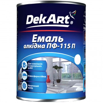 Эмаль ПФ-115 П DekArt алкидная черная глянцевая 2,8 кг