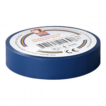 Bandă izolantă PVC HOROZ ELECTRIC albastră, rulou 19 mm x 3 m