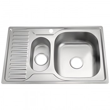Chiuvetă pentru bucătărie Haiba 780x500 mm încastrată, din oțel inoxidabil, dreptunghiulară (7850R DECOR)