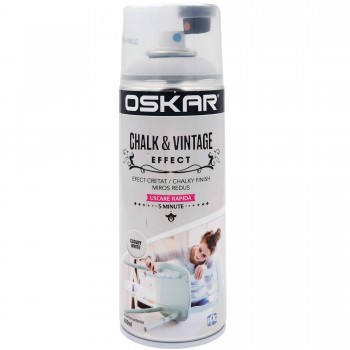 Краска с эффектом chalky finish для внутренних и наружных работ OSKAR CHALK & VINTAGE EFFECT Cloud White, матовый 400 мл