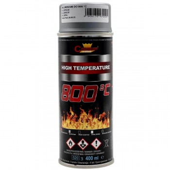 Термостойкая эмаль Champion Color Heat-resistant Enamel 400 мл, алюминий, +800°C