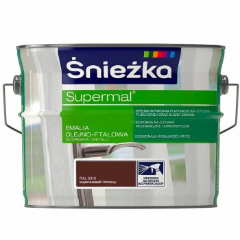 Vopsea de ulei-ftalic Sniezka Supermal maro lucios RAL8016 2,5 l
