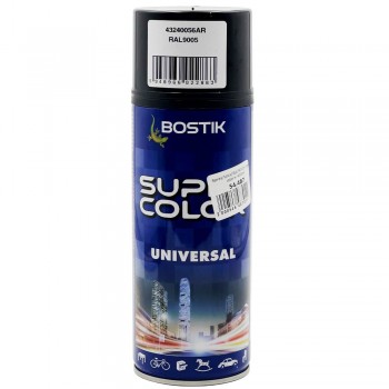 Spray email BOSTIK Super Color UNIVERSAL negru mat 400 ml