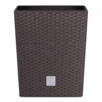 Кашпо для цветов Prosperplast Rato Low DRTS400L-440U 400х400х408 мм, 64 л, квадратное, с вкладышем 37 л