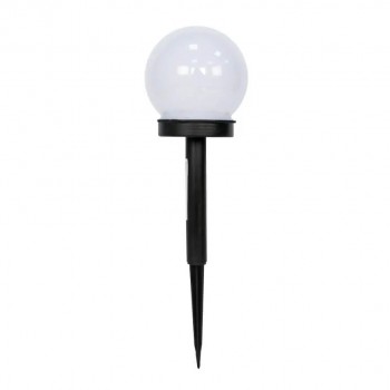 Садовый солнечный светильник Volteno шар 10 см, LED 6500К, IP44, на колышке, черно-белый VO2214