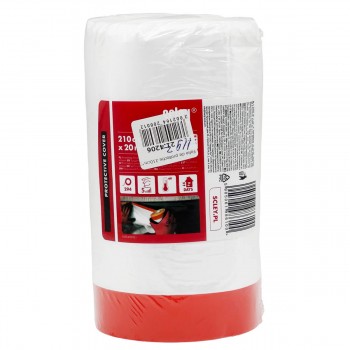 Folie de protecție pentru zugrăvit cu bandă de mascare Scley Antychlap seria 69, 210 cm x 20 m, rezistentă la UV până la 10 zile, 0450-692021