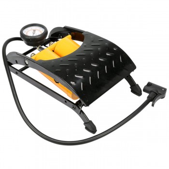 Насос ножной автомобильный Vorel с манометром, 2 цилиндра, 7 бар (Арт. 82015)