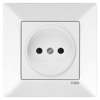 Розетка белая скрытая Viko без заземления c болтом Meridian 90976007
