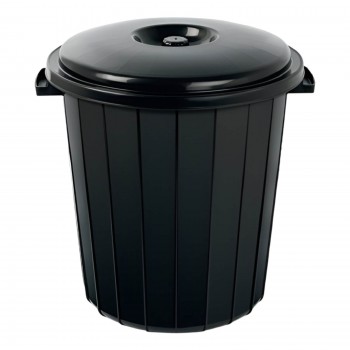 Мусорный бак пластиковый с крышкой DUSTBIN 25 л, 345х363 мм, черный (Арт. 0430523)