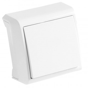 Întrerupător cu un buton instalare deschisă VIKO alb 90681001