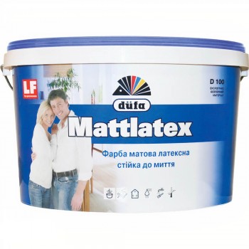 Краска водоэмульсионная латексная Dufa Mattlatex D100 для стен и потолков 1,4 кг