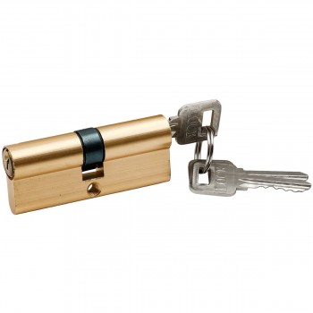 Цилиндровый механизм 70 мм (35х35) ключ/ключ, золотой