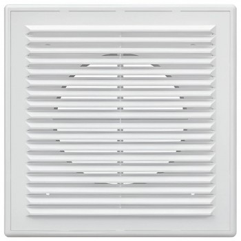 Grătar de ventilație Mistral 150x150 mm, cu flanșă d.100 mm, plastic ABS, alb 1515R10F