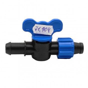 Robinet de start pentru irigare prin picurare PE 16x16 mm, cu garnitură din cauciuc