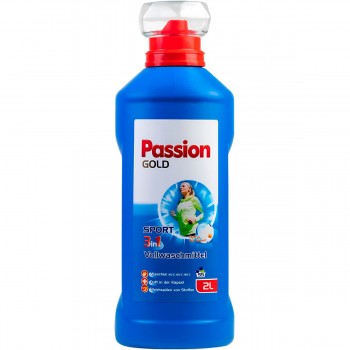 Стиральный гель Passion Gold 3 в 1, универсальный, 2 л, 50 стирок