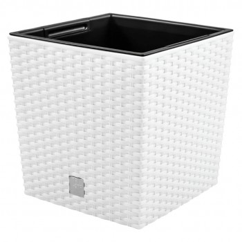 Горшок для цветов Prosperplast Rato Low DRTS200L-S449, 20x20x20,2 см, объем 6,8 л, белый