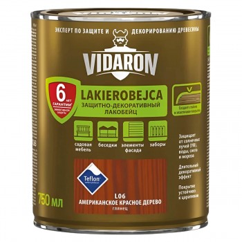 Лак алкидный Vidaron Lakierobejca защитно-декоративный американское красное дерево 0,75 л