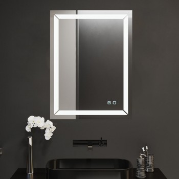 Oglindă pentru baie Bayro Corsa 600x800 mm cu iluminare LED Touch și dezaburire