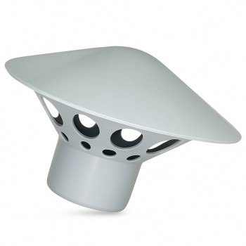 Pălărie de ventilație Aquer d.75 mm, din polipropilenă, gri