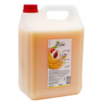 Жидкое крем-мыло EKOLAN Персик-Банан 5 л, канистра