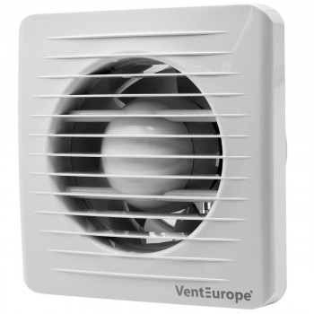 Осевой вытяжной вентилятор с обратным клапаном Vent Europe Classic 100BD White d.100 мм, 14 Вт, пластиковый, белый