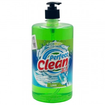Гель для мытья посуды EcoMax Perfect Clean 3в1 Лайм 1 л универсальный с дозатором